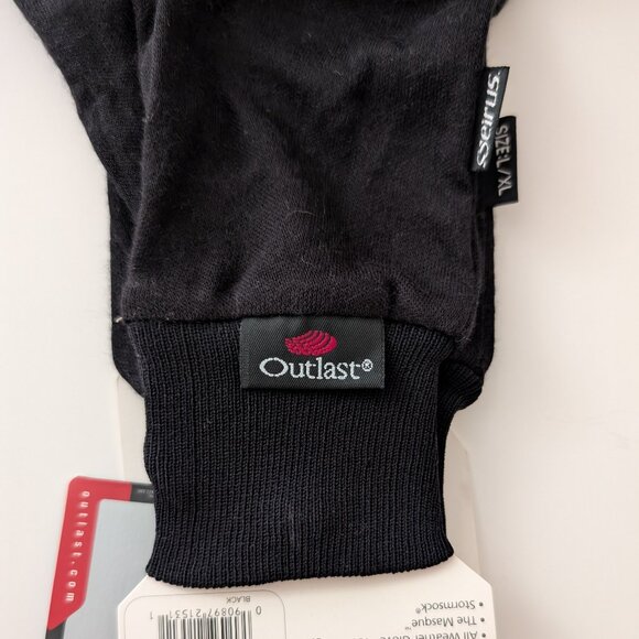 NWT Seirus Outlast Super Glove Liner, Black, Size Large/X Large - Picture 3 of 4